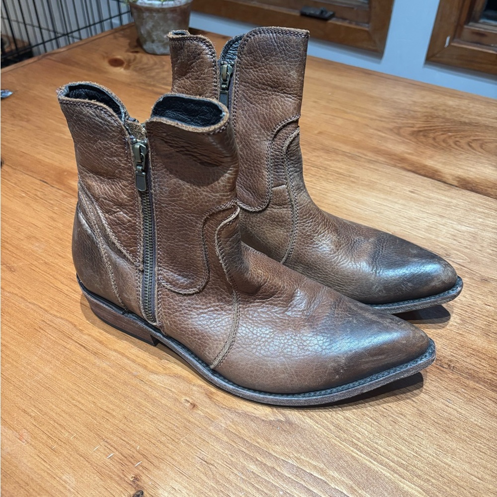 Men's Brown Leather Western Boots
